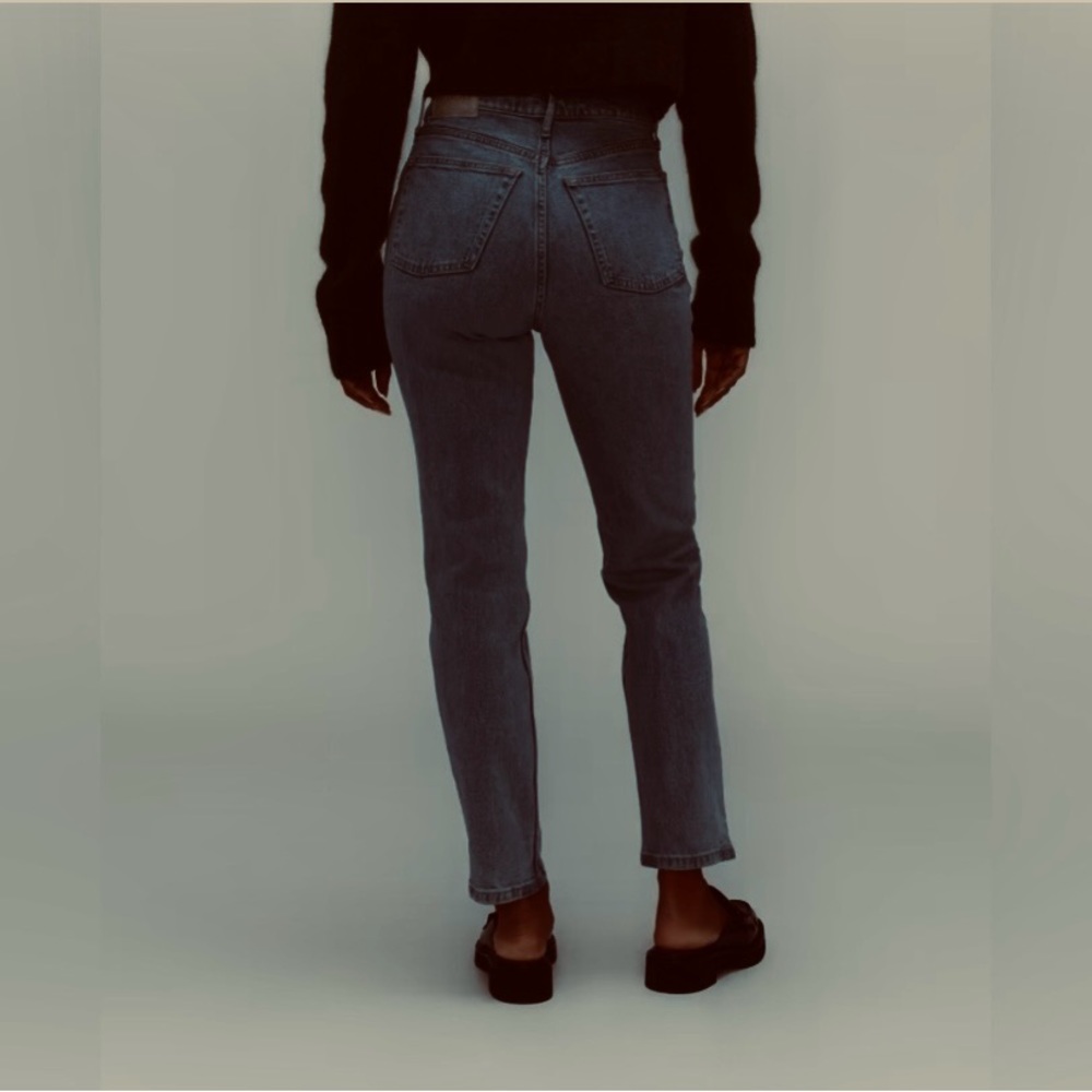Everlane Dark Wash Women’s Mid Rise Skinny Jeans Sz 26 Cotton Blend MSRP: $70 - Picture 2 of 9